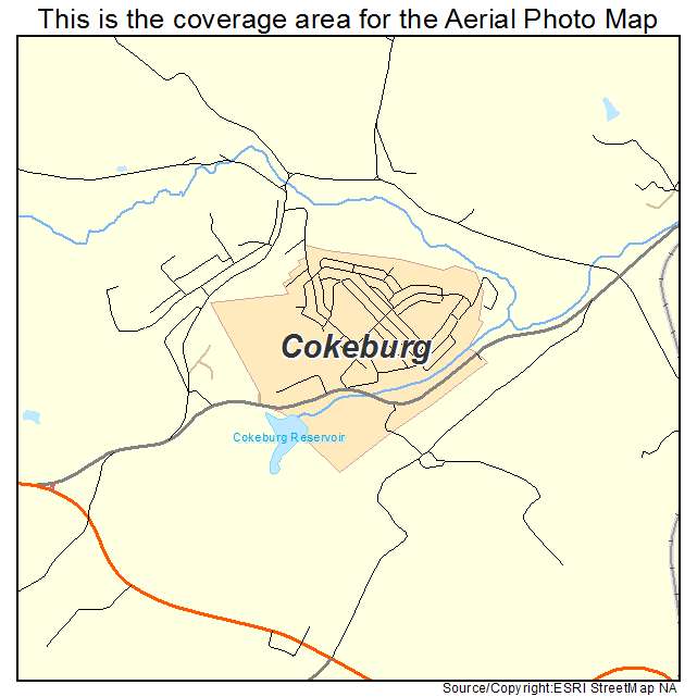 Cokeburg, PA location map 