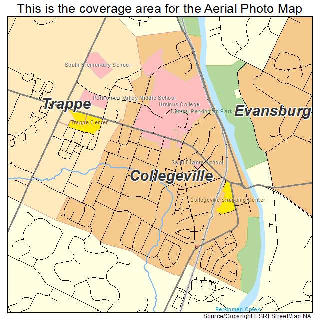 Collegeville, PA location map 