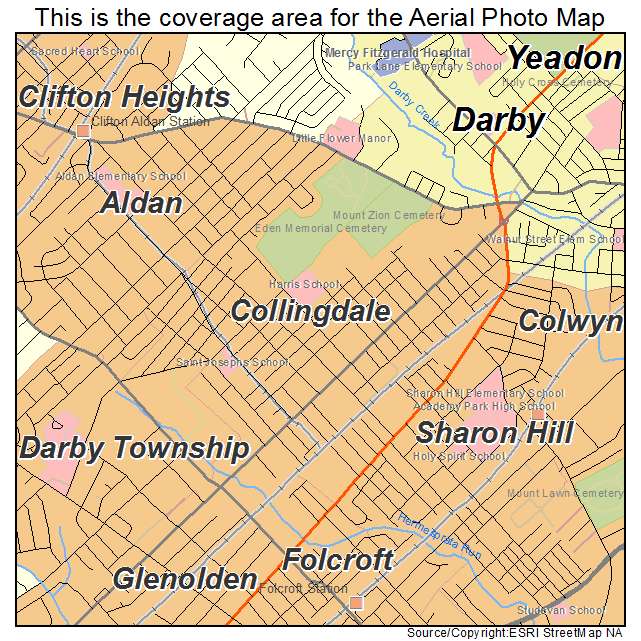 Collingdale, PA location map 