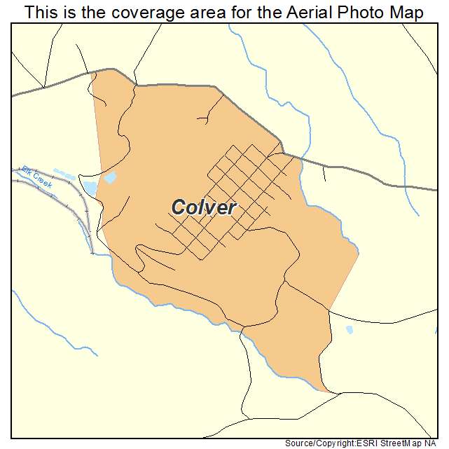 Colver, PA location map 