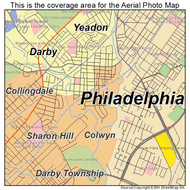 Colwyn, PA location map 