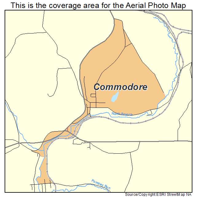 Commodore, PA location map 