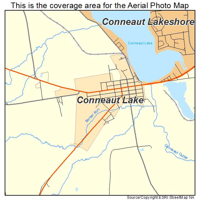 Conneaut Lake, PA location map 