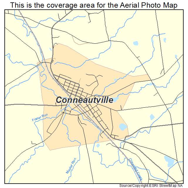 Conneautville, PA location map 