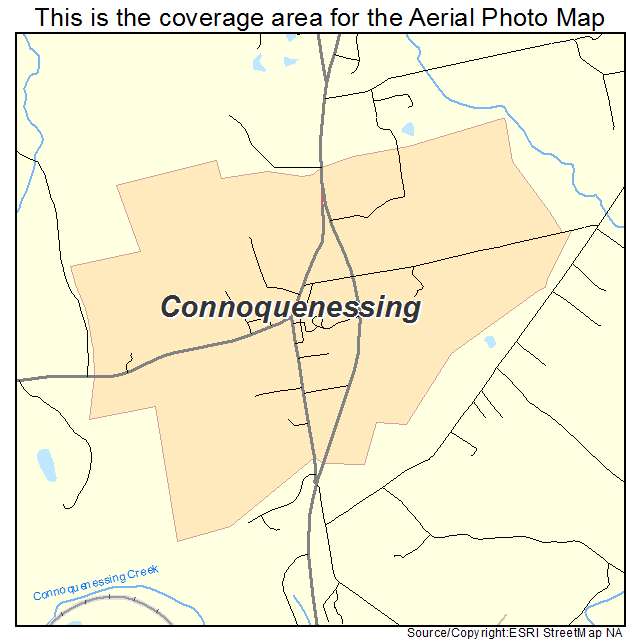 Connoquenessing, PA location map 