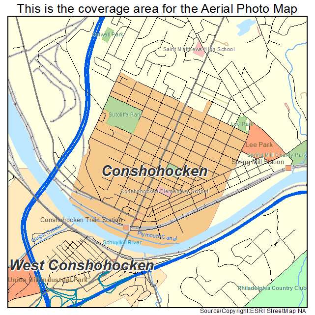 Conshohocken, PA location map 
