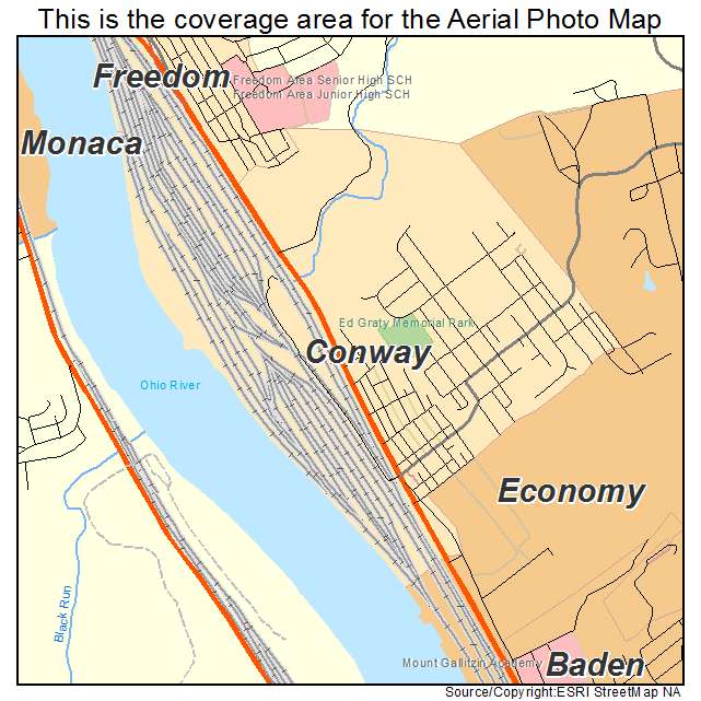 Conway, PA location map 