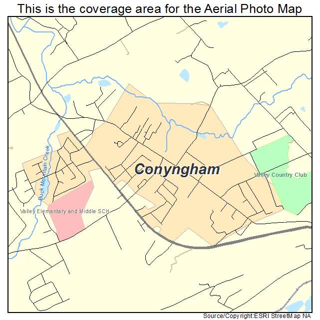 Conyngham, PA location map 