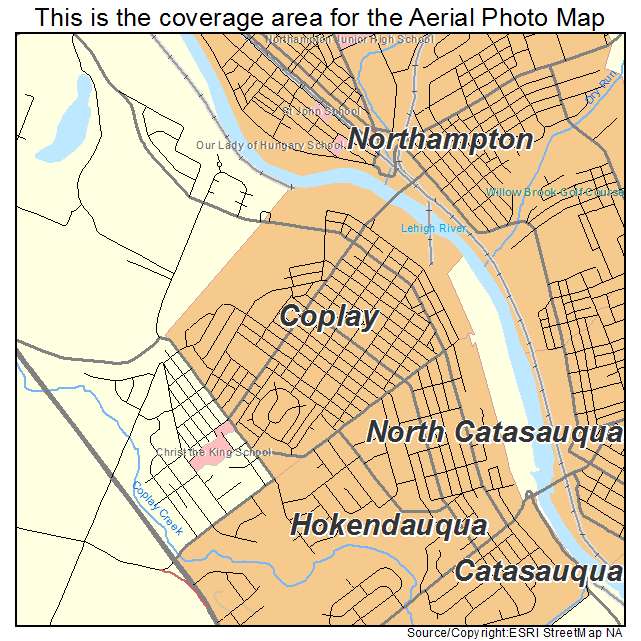 Coplay, PA location map 