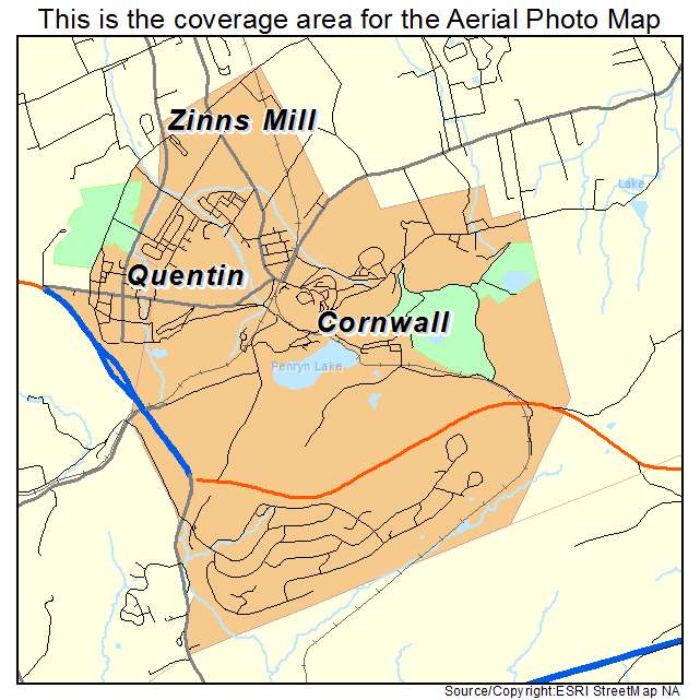 Cornwall, PA location map 