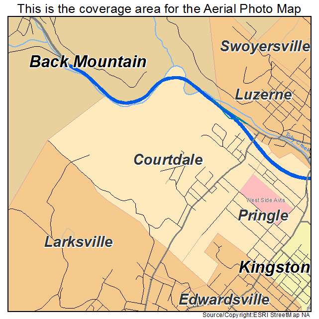 Courtdale, PA location map 