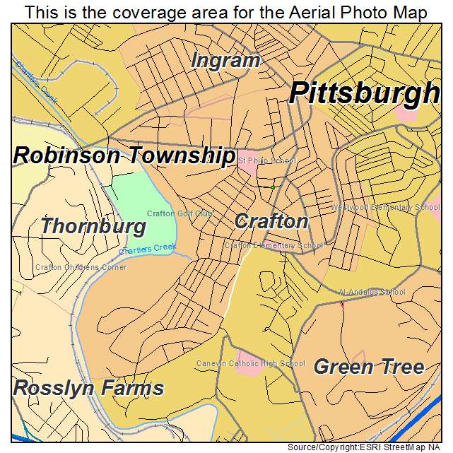 Crafton, PA location map 