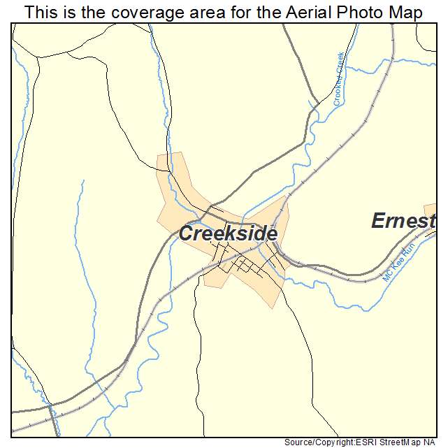 Creekside, PA location map 