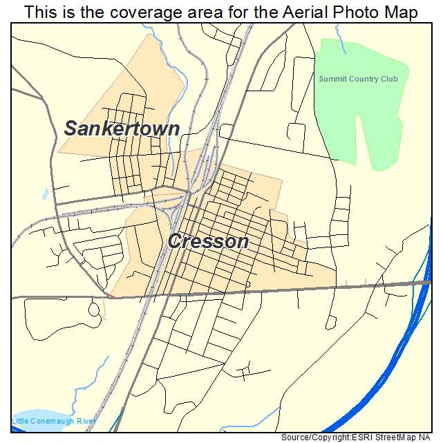 Cresson, PA location map 