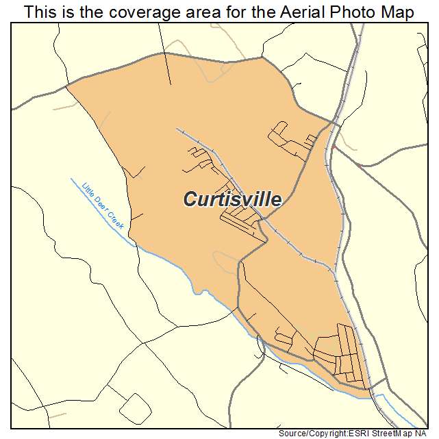 Curtisville, PA location map 