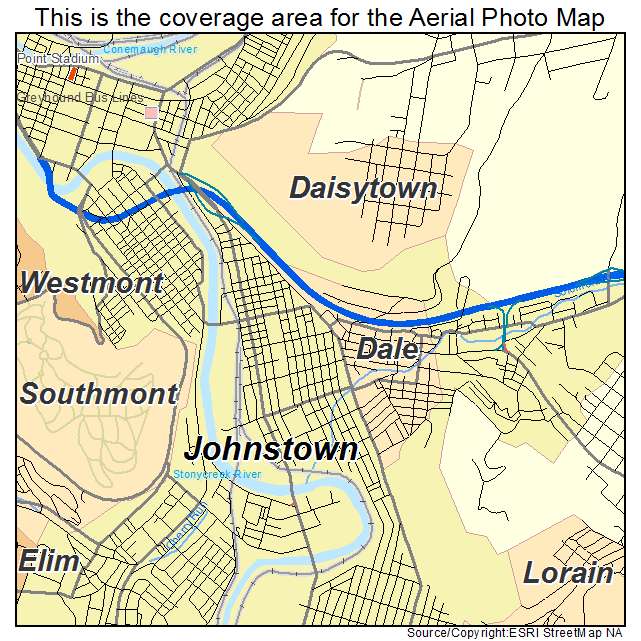 Dale, PA location map 