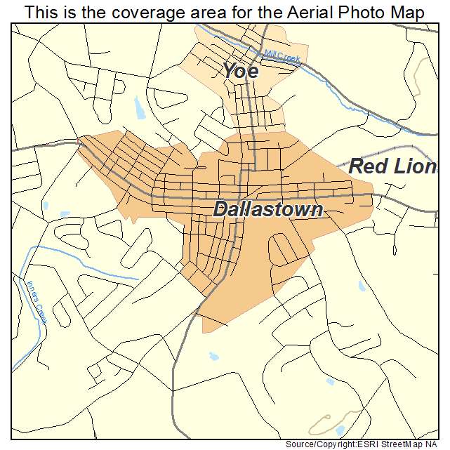 Dallastown, PA location map 