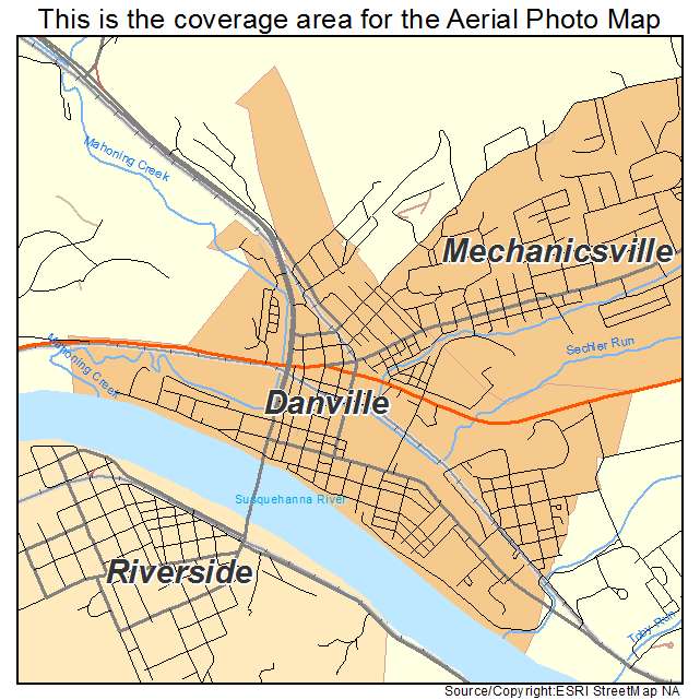 Danville, PA location map 