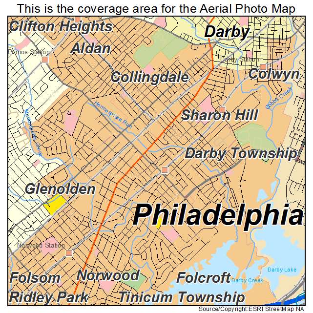 Darby Township, PA location map 