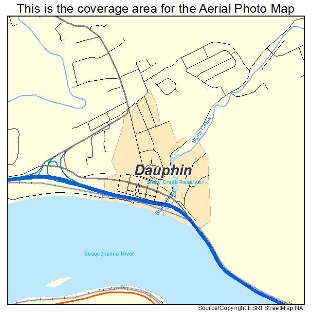 Dauphin, PA location map 