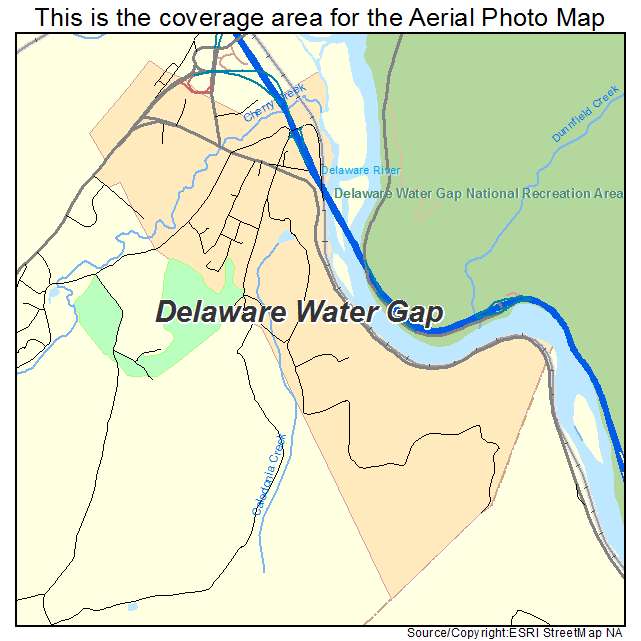 Delaware Water Gap, PA location map 