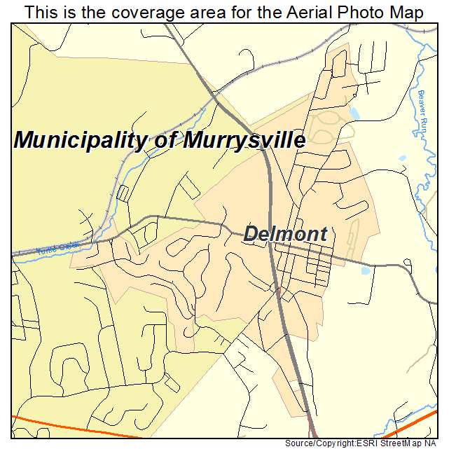 Delmont, PA location map 