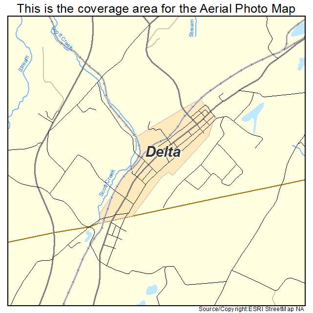 Delta, PA location map 