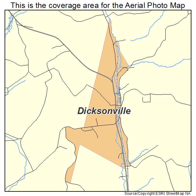 Dicksonville, PA location map 
