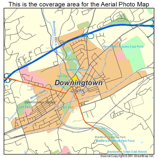 Downingtown, PA location map 