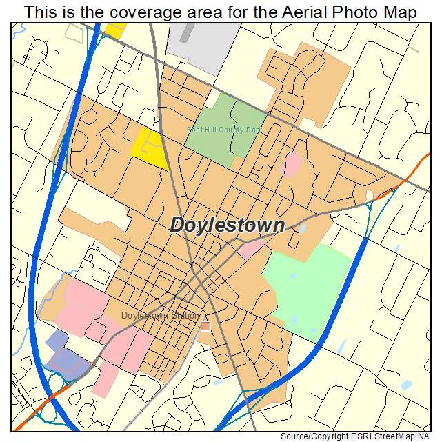 Doylestown, PA location map 