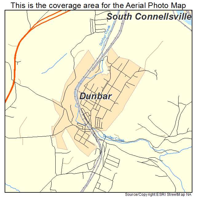 Dunbar, PA location map 