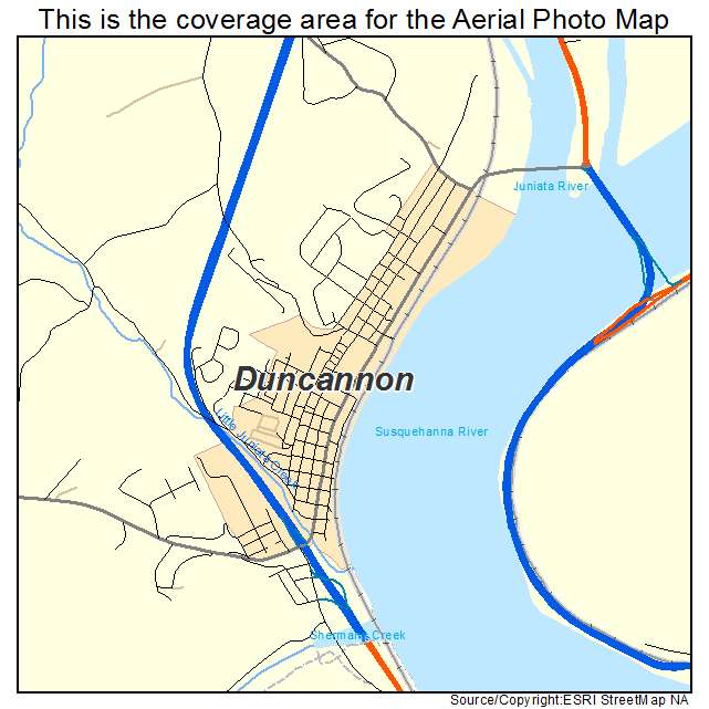 Duncannon, PA location map 