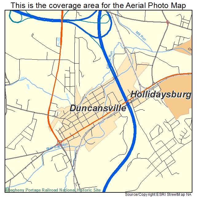 Duncansville, PA location map 