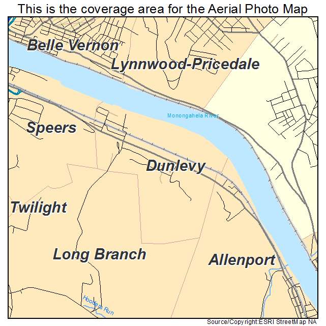 Dunlevy, PA location map 