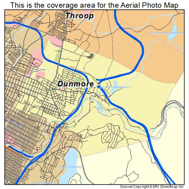 Dunmore, PA location map 