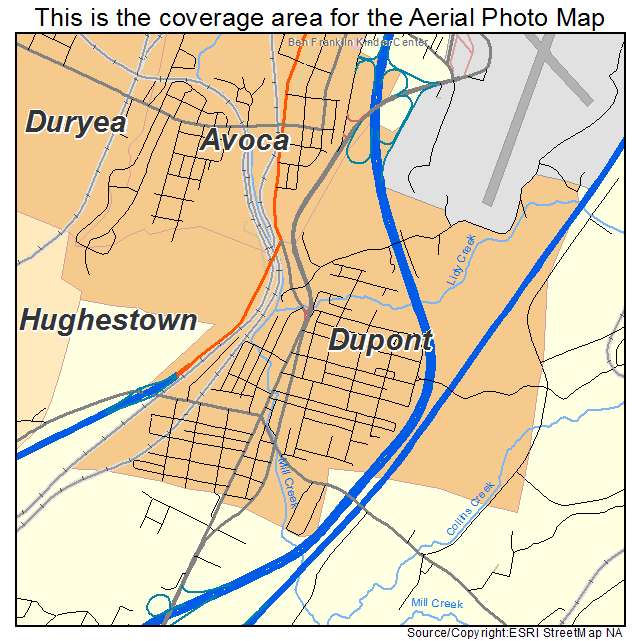 Dupont, PA location map 