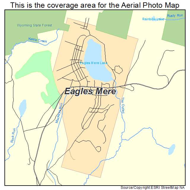 Eagles Mere, PA location map 