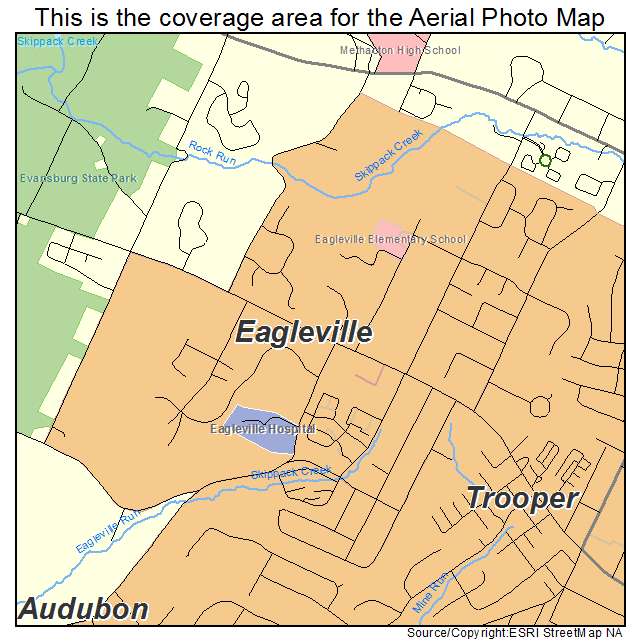 Eagleville, PA location map 