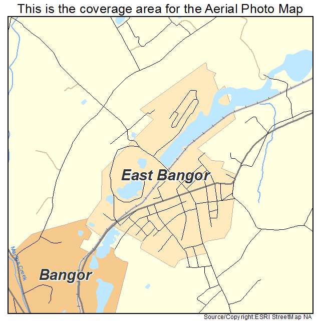 East Bangor, PA location map 