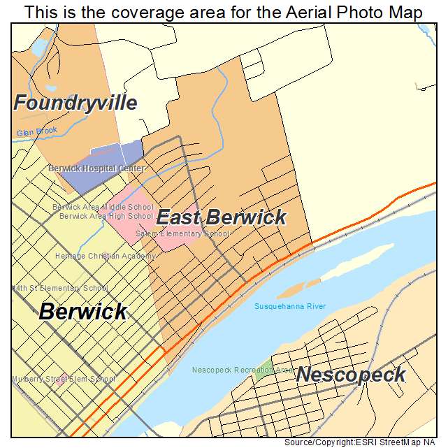 East Berwick, PA location map 
