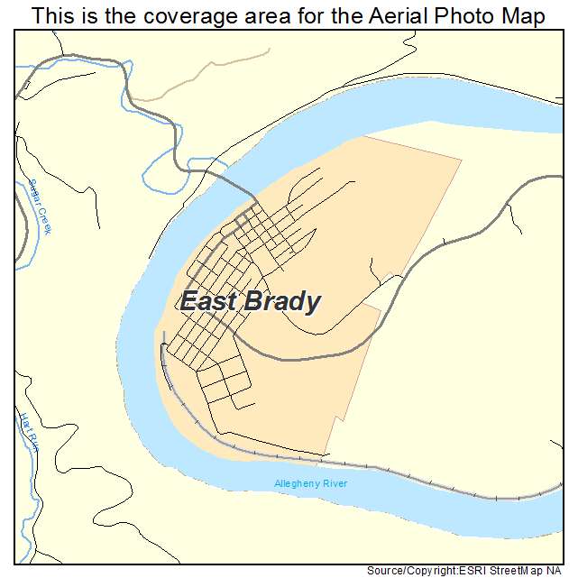 East Brady, PA location map 
