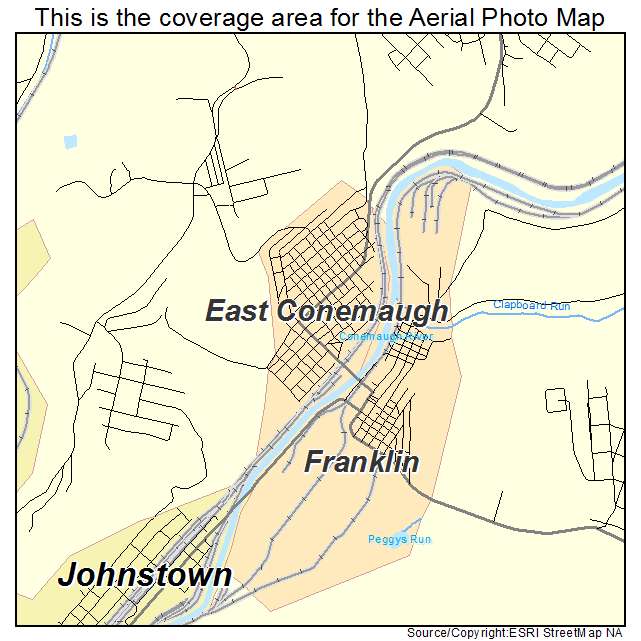 East Conemaugh, PA location map 