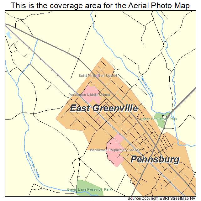 East Greenville, PA location map 