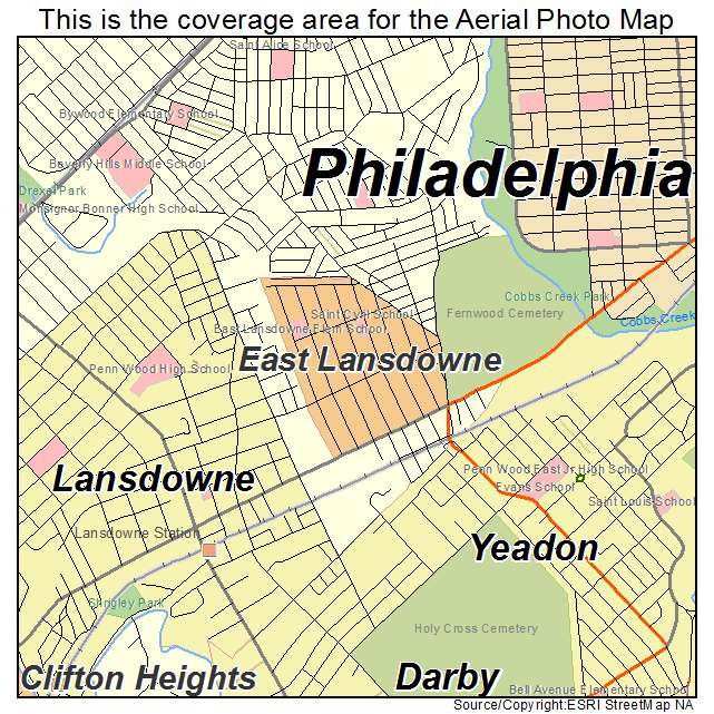 East Lansdowne, PA location map 