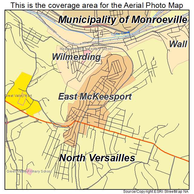 East McKeesport, PA location map 