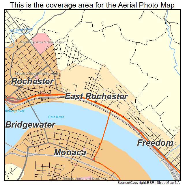 East Rochester, PA location map 