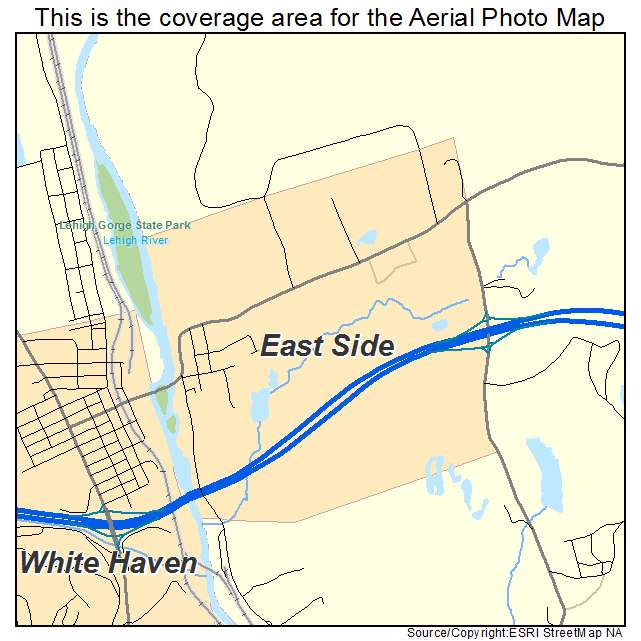 East Side, PA location map 