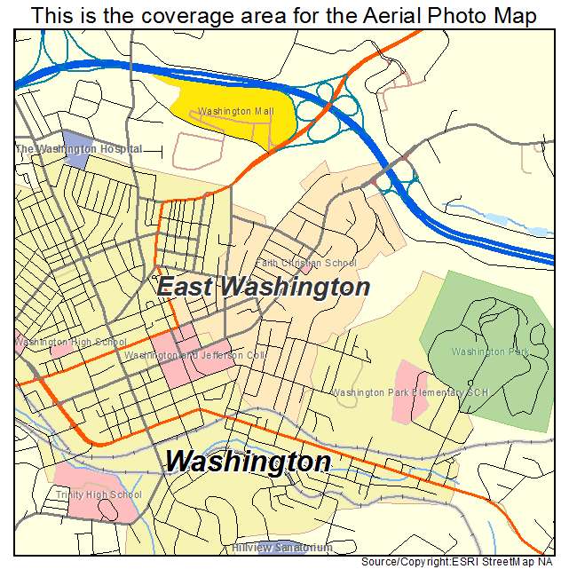 East Washington, PA location map 