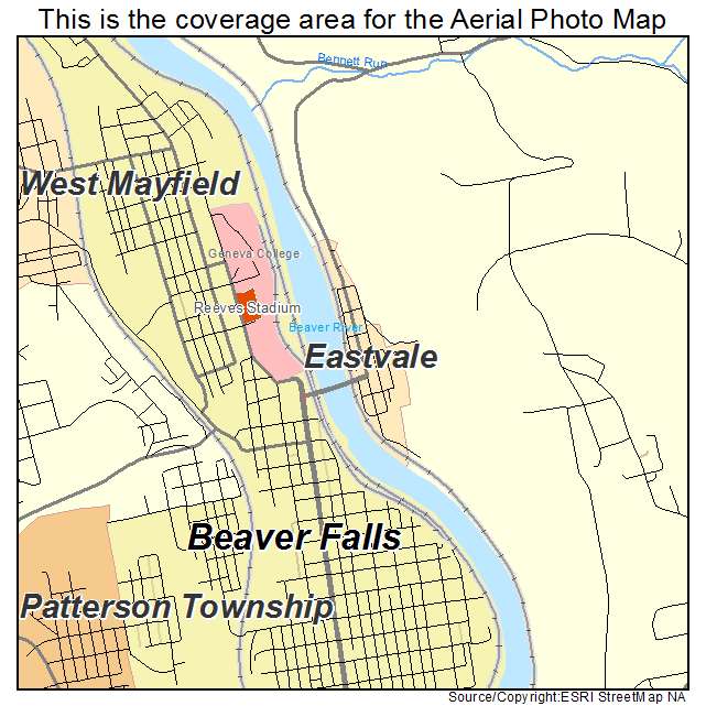 Eastvale, PA location map 