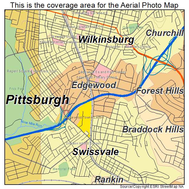 Edgewood, PA location map 